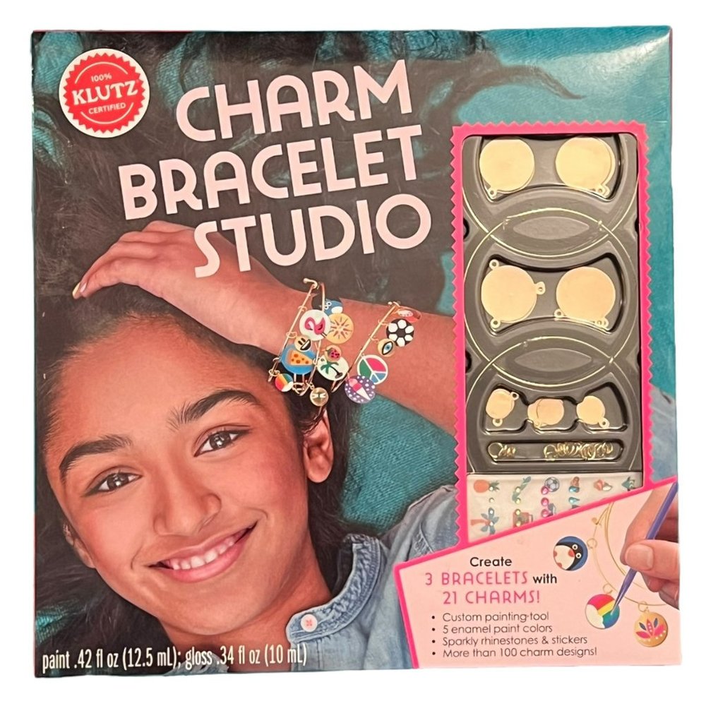 Klutz Charm Bracelet Studio Kit Create Custom Bracelets Charms Book Included